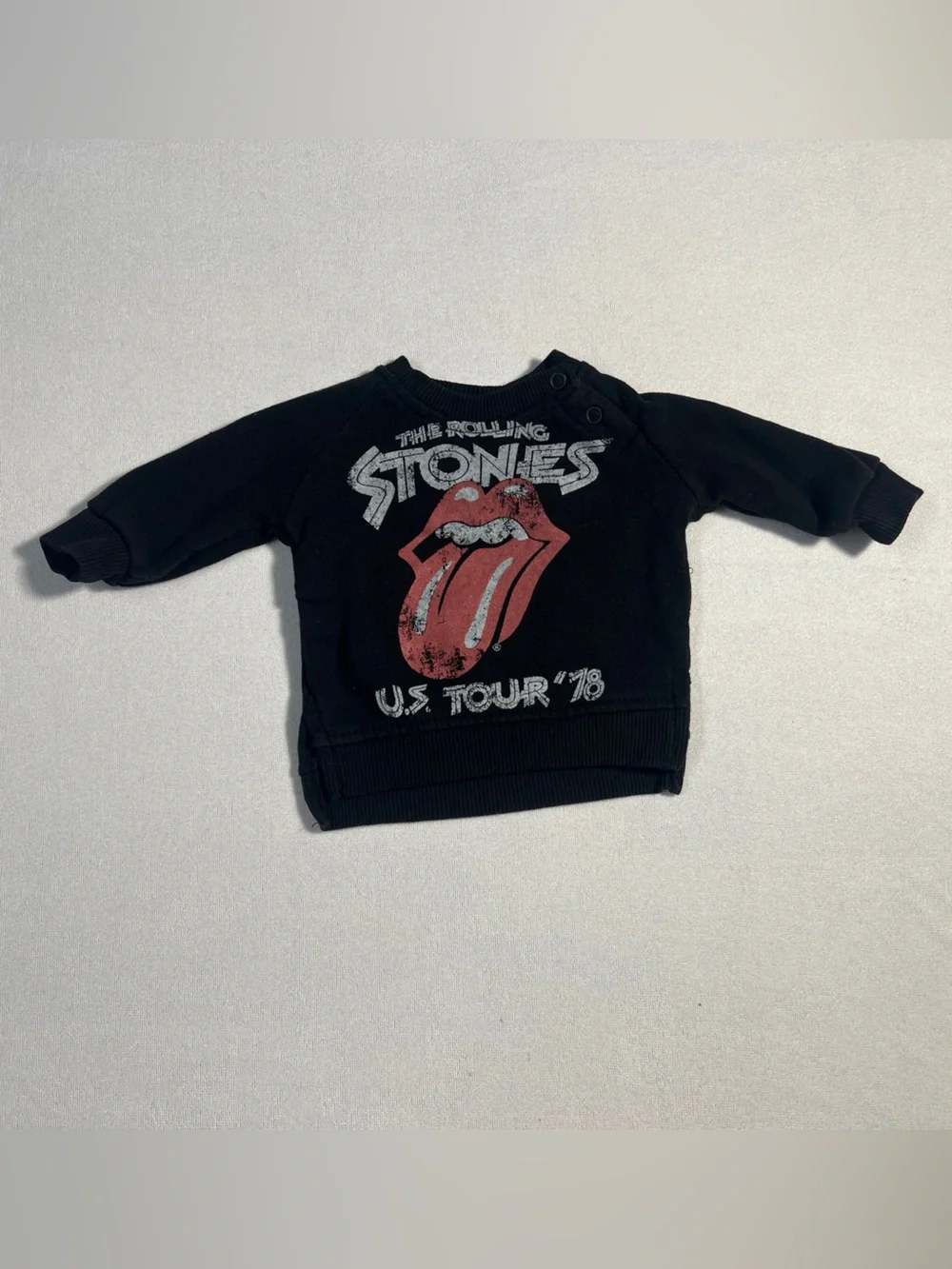 The Rolling Stones Baby Graphic Sweatshirt US Tour '78 Black Newborn